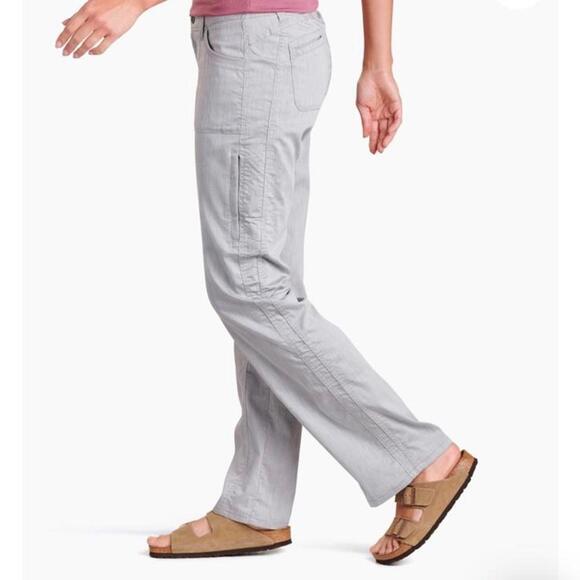 KÜHL Cabo Pants Linen Blend in Ash Gray Mid Rise Women’s size 4 Regular - Picture 14 of 15